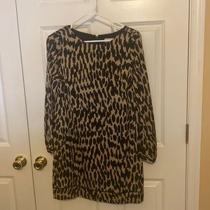 Loft leopard dress size 0 only worn once and in perfect condition